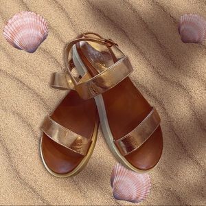 Rose Gold Flatform Sandal